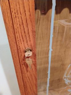 Wooden gun cabinet