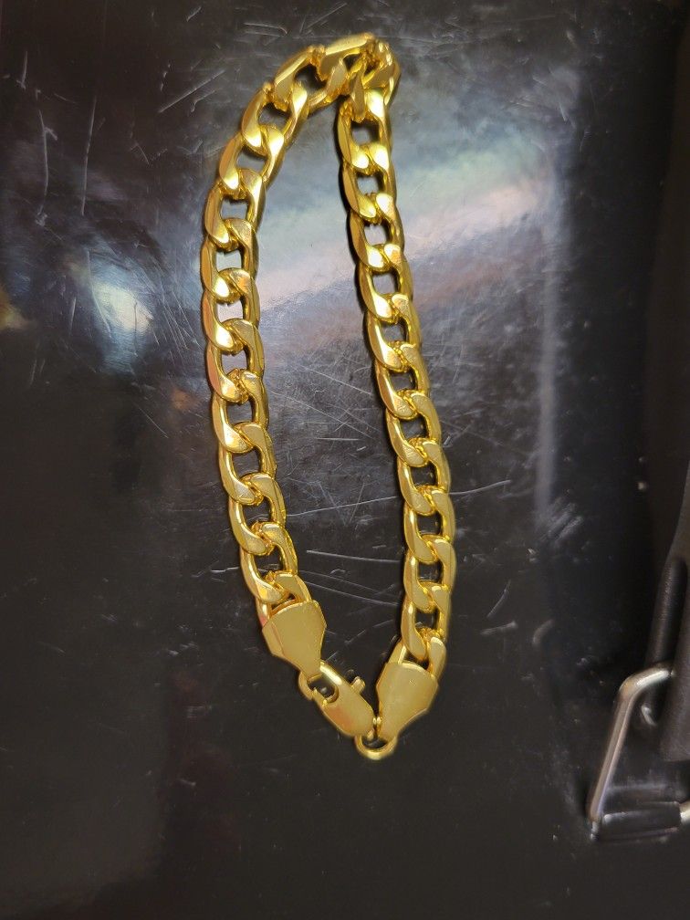 24k Gold Plated Cuban Link Bracelet 6mm [8"]