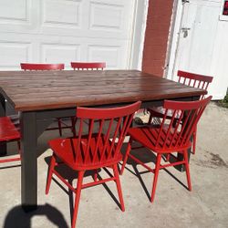 Hardwood Table  and Chairs