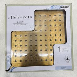Allen + Roth - Gold Shower Head - 10inch Square 