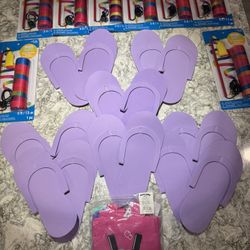 🎀 Party Favor Bundle – Stunt Ribbons, Pedicure Slippers & Mini Gift Bags 🎉 