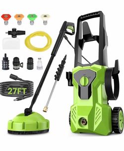 Pressure Washer, Washer with 4 Quick Connect Nozzles, Pressure Cleaning Machine with Foam Cannon for Cars/Fences/Driveways/Patios/Home Cleaning