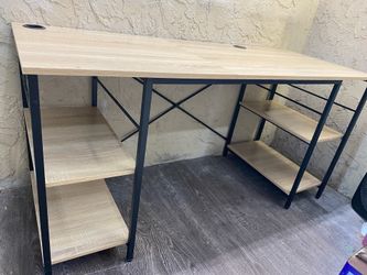 Modern Desk with Shelves - Local Delivery Available for a Fee - See My Other Items 😀