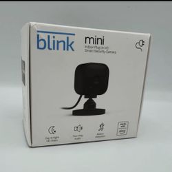 New Blink Mini Indoor Smart Security Camera 1080p HD WiFi White Alexa 