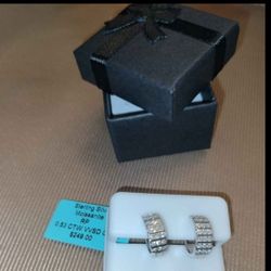 100% genuine moissanite diamond earrings 0.53 CTW VVSD COLOR in 925 Sterling Silver 