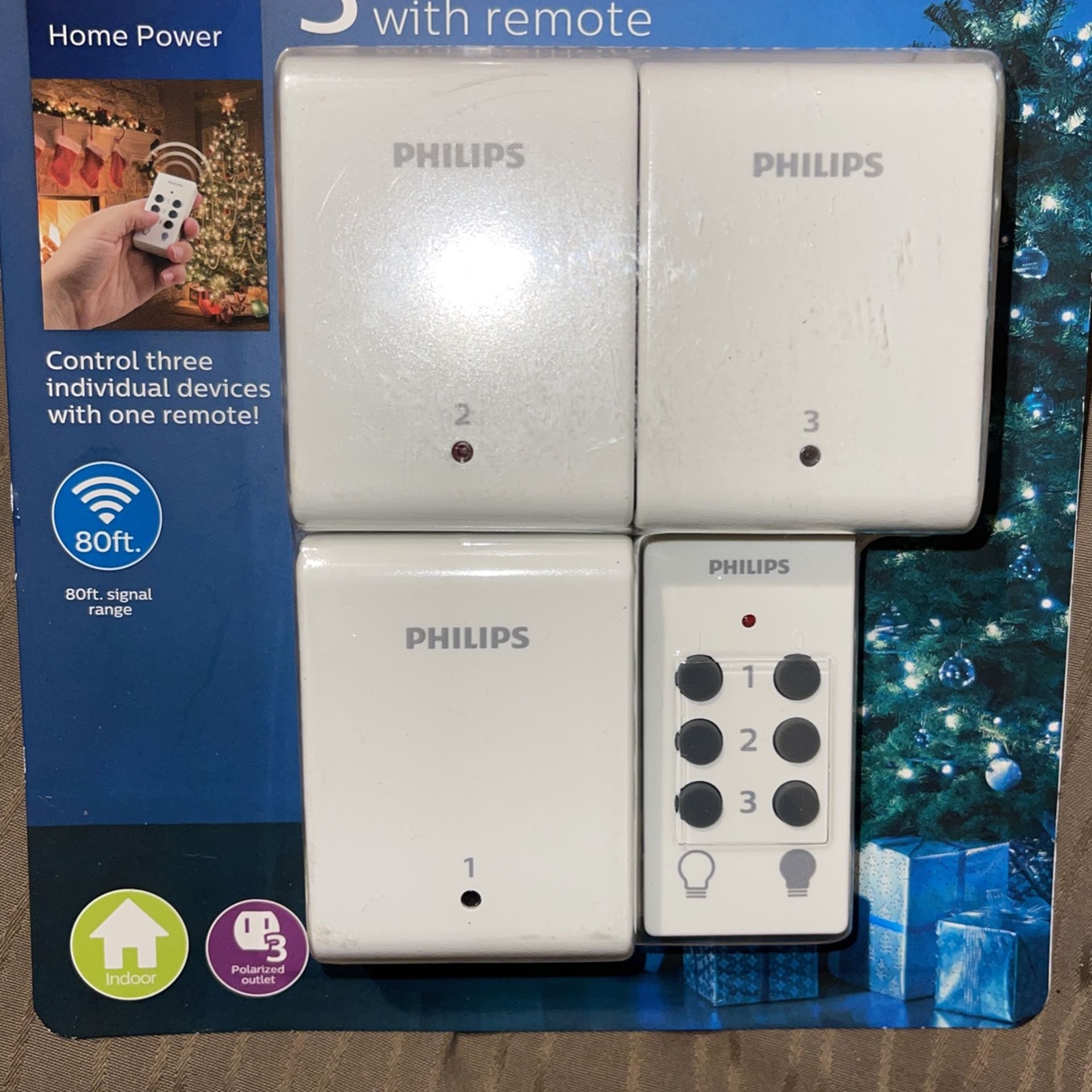 Phillips 3 Wireless Off On Switches With Remote