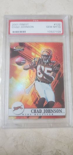 2001 Topps Finest Chad Johnson Rookie Card PSA 10