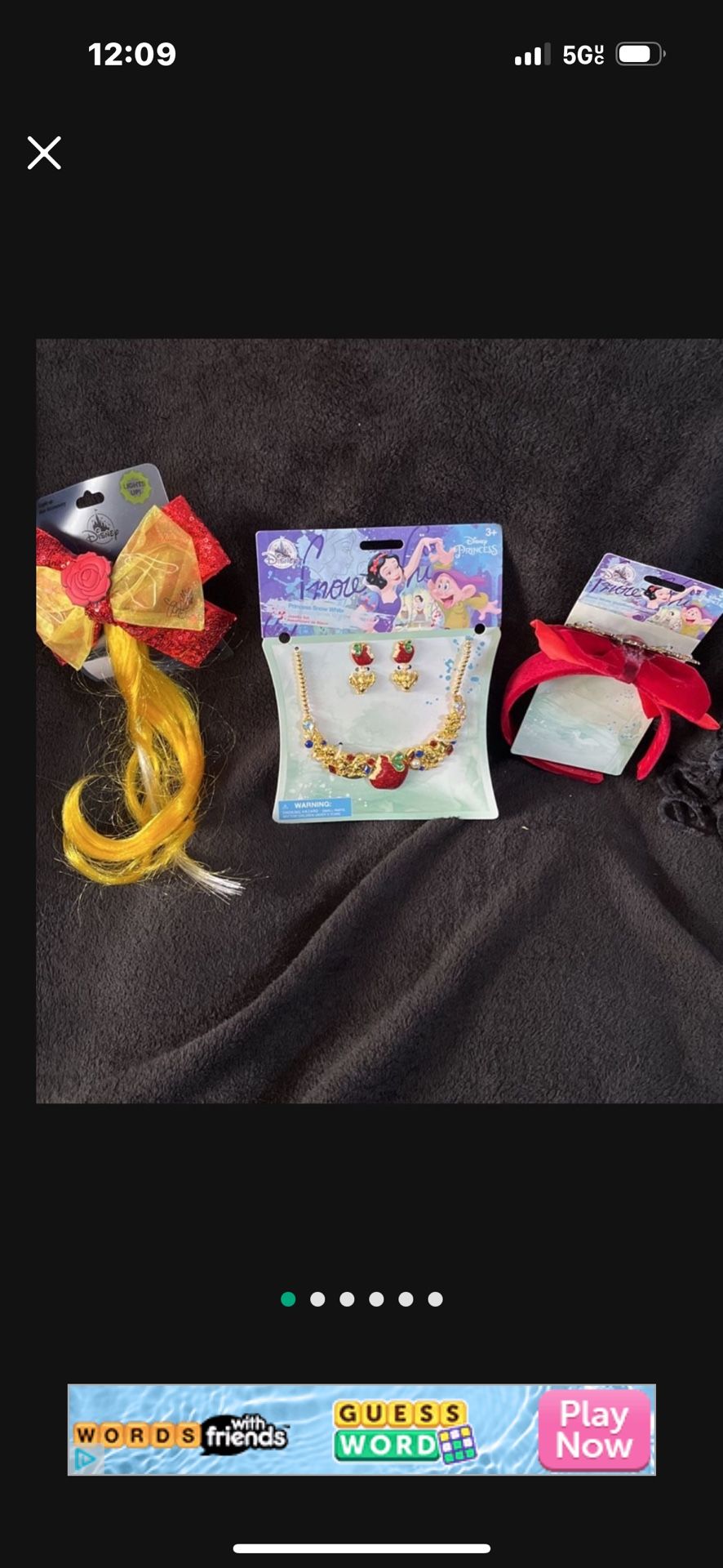 Disney SNOW ❄️ WHITE -Jewelry Set, Light Up Hair Accessory & Head Band $15 EACH!!