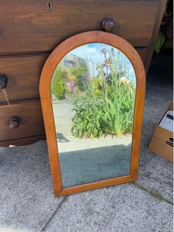 Large Antique Pine Mirror