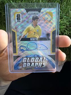 2026 Panini Prizm World Cup Bebeto Silver Wave Global Graphs Auto Brazil