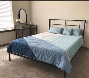 Queen mattress & frame