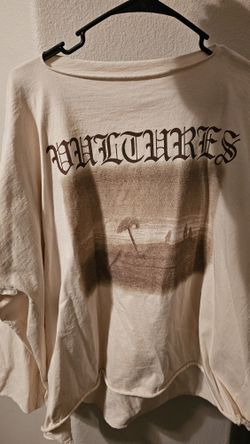 Yeezy Vultures Long Sleeve Boxy Fit Cream/Ivory Size 2 (M/L)