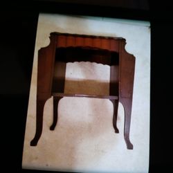 Vintage Antique Table/Magazine Racks on each end 