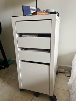 Drawer unit/drop file storage, white, 13 3/4x29 1/2 "