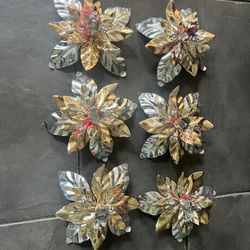 Vintage Dept 56 Silver/Gold Candle Holders