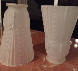 Vintage frosted lamp shades