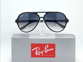 Ray-Ban Cats 5000 RB4125 59mm Aviator Sunglasses Black Frame Gray Gradient Lens