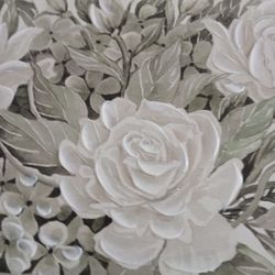 AVAILABLE! View All  Pics  / Details...2 PC . ELEGANT  CANVAS  FARMHOUSE  3 D FLORAL  WALL DECOR COLLECTION 