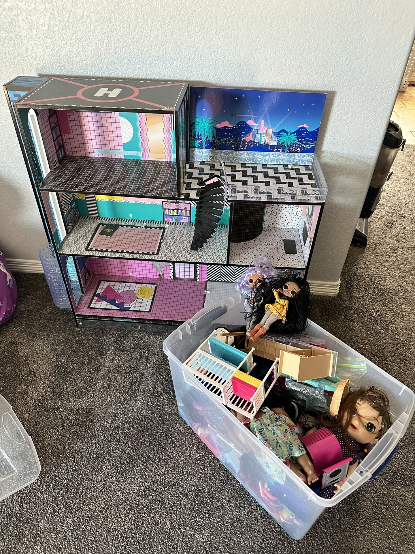 LOL Doll House With Dolls- Accessories Included 