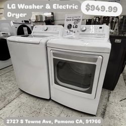 LG Washer And Electric Dryer 