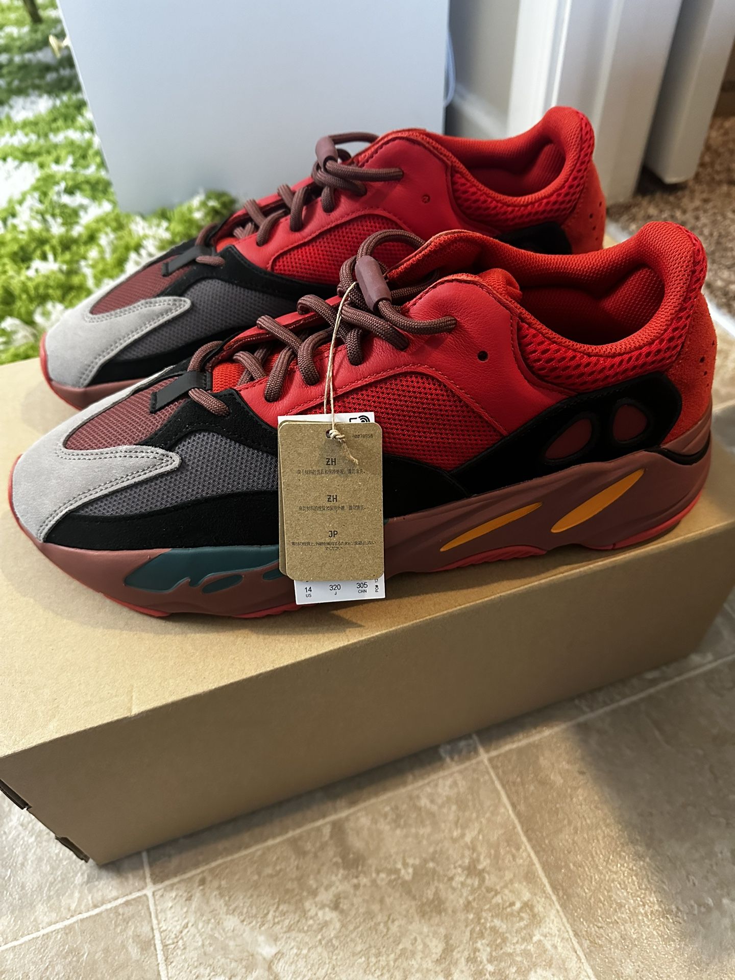 Brand New Adidas Yeezy Boost 700 Hi-Res Red Men's Size 14