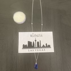 Alex & Ani Multi Charm Adjustable Necklace w/Sapphire Crystal Charm