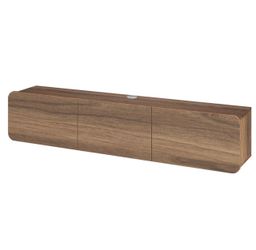 Floating TV Stand / Wall-Mounted Media Console – Walnut