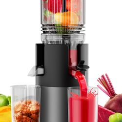 Brandnew Cold Press Juicer Machines, High Nutrient Retention, 99% Juice Yield, 5.3" Wide Feed Chute for Whole Fruits & Vegetables, Quiet Slow Masticat