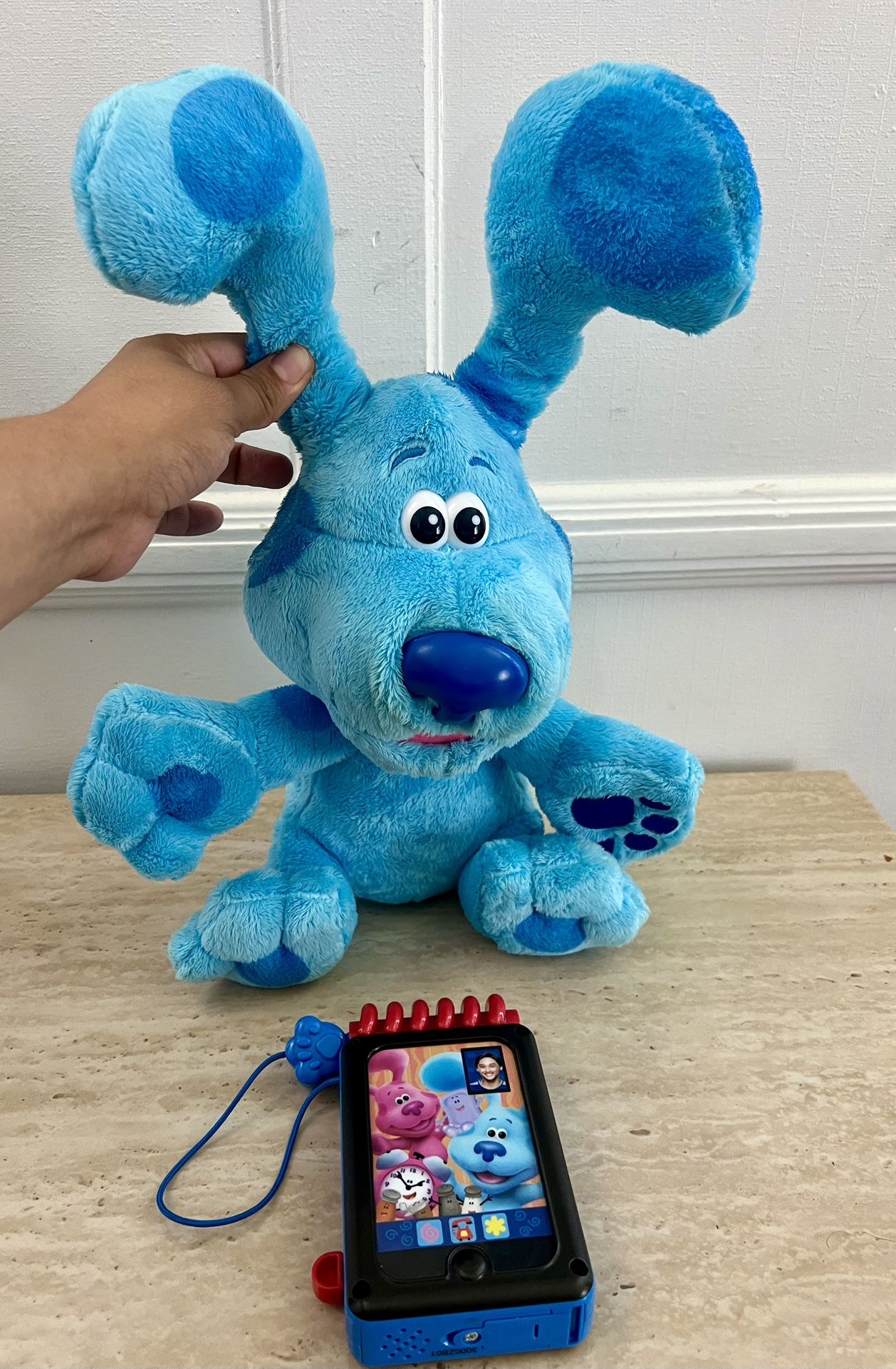 Blue’s Clues & You! Peek-A-Blue, Interactive Barking Peek-A-Boo Stuffed Animal, Dog (talking) Blues Clues Notebook