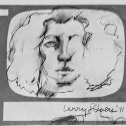 Hollywood Lawn #1 Larry Rivers Drawing 1971