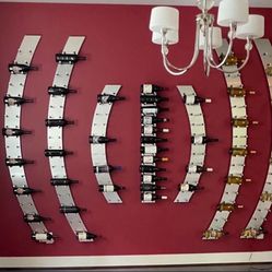 Seven Piece Wall Wine Rack