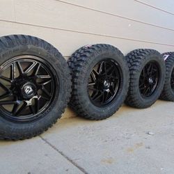 20X9 Black Gear Off Road Rims LT 295 60 20 Hercules M/T Tires *8X170*