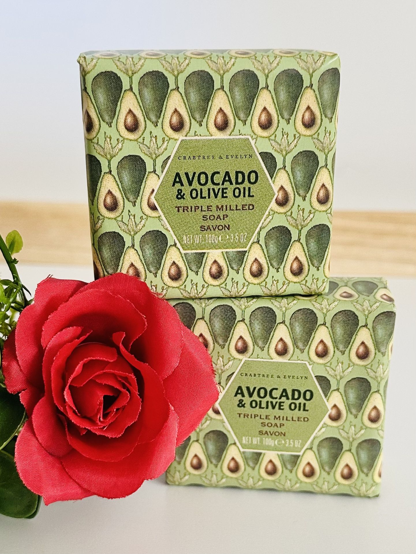 Crabtree & Evelyn Triple milled soap 3.5oz 2 pack - Avocado & Olive Oil