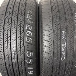 2 Tires 265 55 19 Dunlop Grandtrek At23 No Repairs