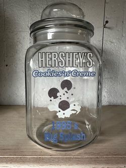 Hershey's Cookies 'n' Creme 1995 Big Splash Glass Jar