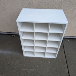 White 15-Cube Storage Organizer Shelf