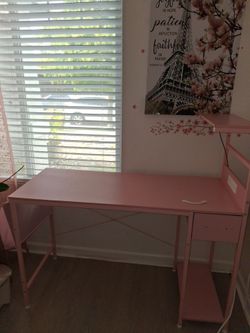 Pink study desk table