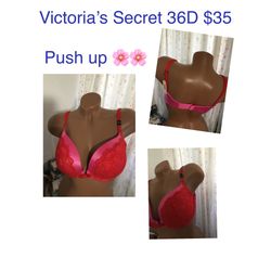 New Bra Victoria Secret Size 36d Very Sexy Push Up PIGEONNANT ❤️❤️❤️firm Price