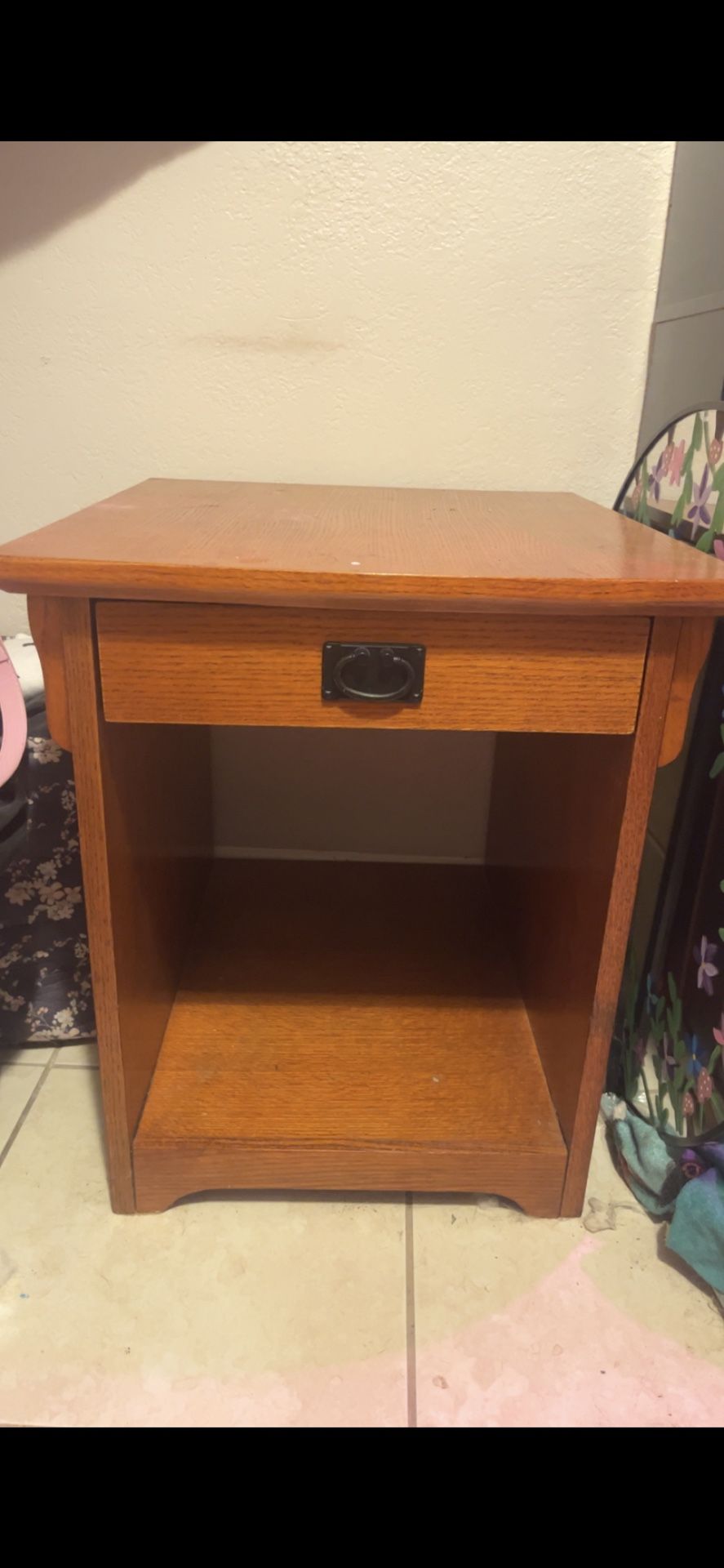 Wooden Side Table With Drawer 