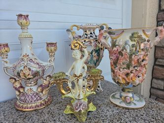 Capodimonte Porcelain Figurine and Vase Collection