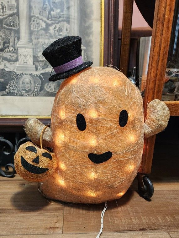 Adorable Happy Outdoor Light Up Ghost Decor
