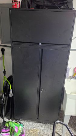 Metal storage cabinet