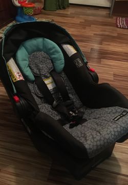 Graco Click ConnectCar SeatBlack/Gray/Aqua *Nice*+ Clean