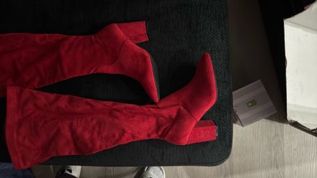 Torrid Red Thigh High Boots