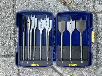 NIB IRWIN 8PC WOOD DRILL BIT SET DRIVER TOOL