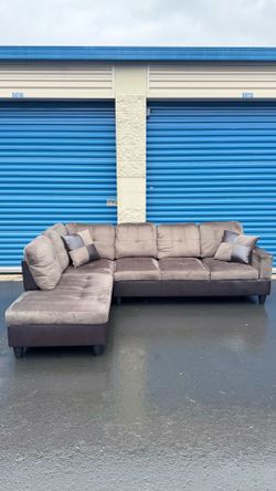 Sectional Brown Microfiber Sectional