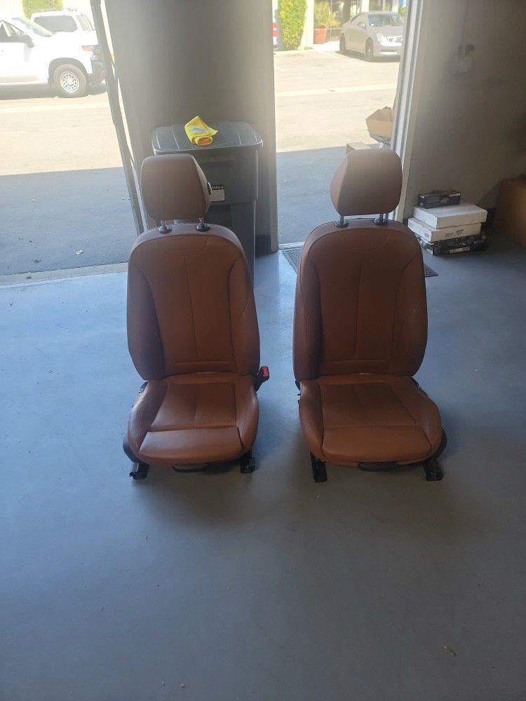 BMW F30 Sport Seats Saddle Brown With Heated Module Exclent Condition