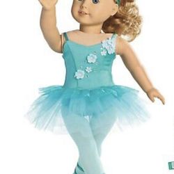 American Girl Turquoise Ombré Ballet Outfit