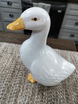 White Duck Figurine