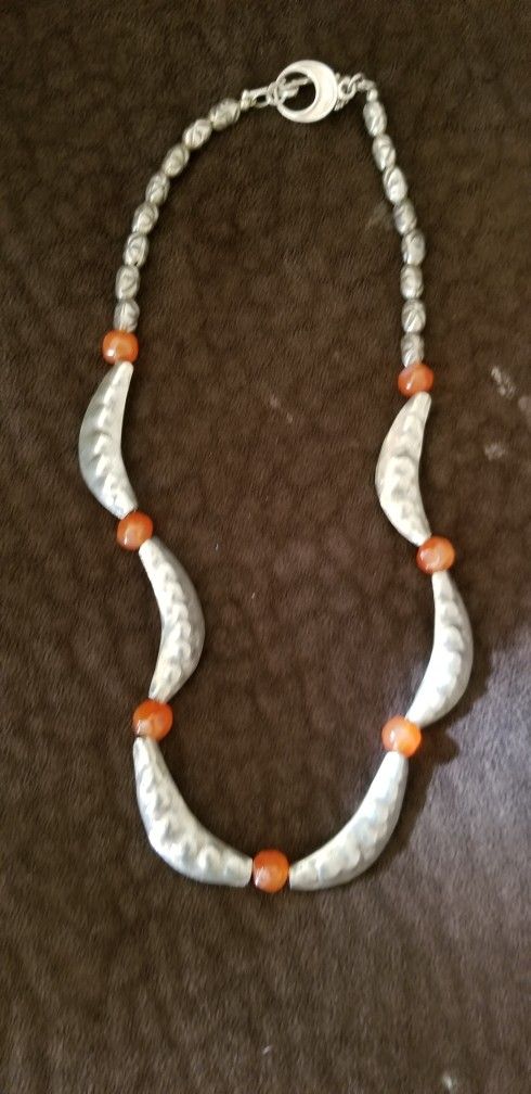 BEAUTIFUL VINTAGE JAPANESE SAKI SILVER NECKLACE (GREAT MOTHER'S DAY GIFT)